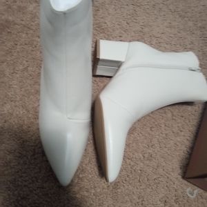 Sugar White Ankle Boots